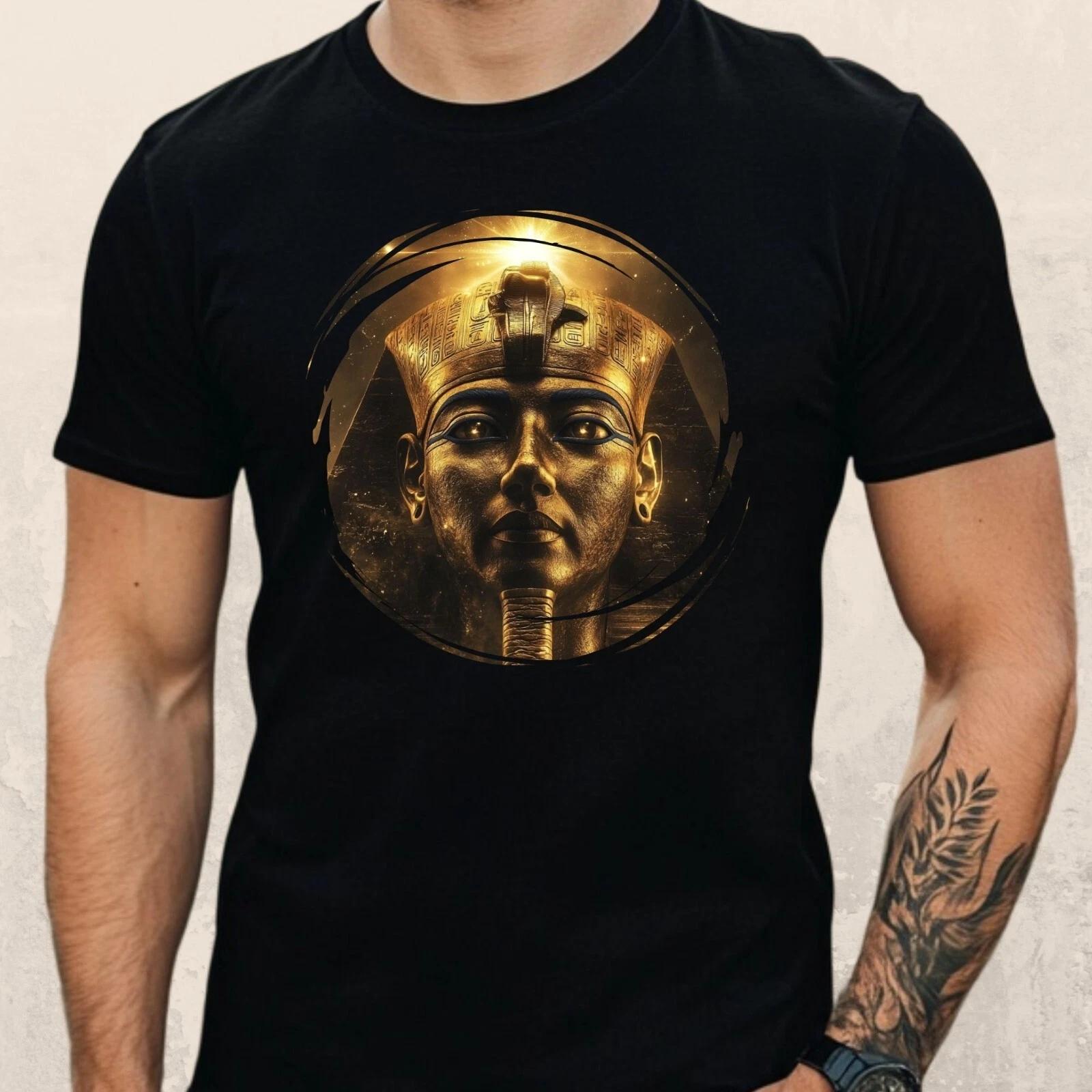 T-Shirt Herren Majestätischer Pharao Motiv Baumwolle Größe S bis 5XL XXXXL