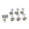 6 Leftright Vintage Guitar Machine Heads Tuners Open Style Guitar Tuning Pegs For St Lp Sq Guitar Silvergold(Type 1)