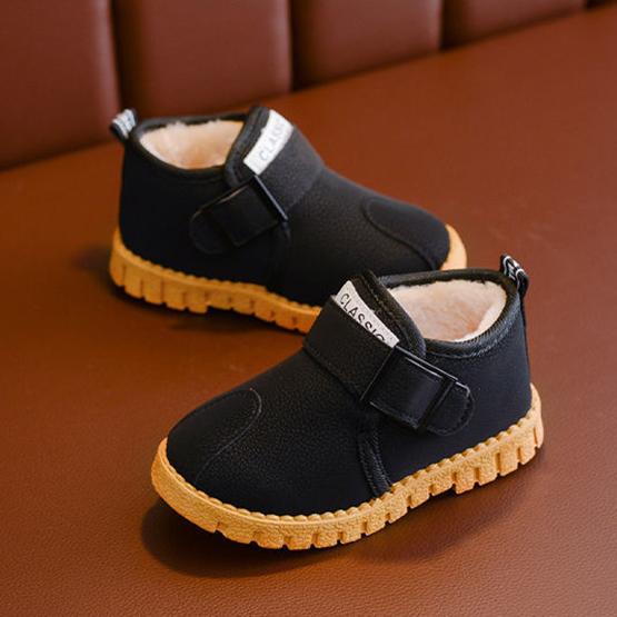 

Детские зимние ботинки WTEMPO, однотонные хлопковые плюшевые сапоги для мальчиков, непромокаемые нескользящие теплые зимние ботинки 20