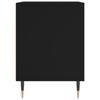 Vidaxl Bedside Table, Black, 40X35X50 Cm, Wood-Based Material
