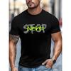Men'S Outdoor Casual Sports T-Shirt, Trendy Print Short-Sleeve Tee for Summer, New Lightweight Breathable Top for Outdoor Activities