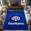 Inter Milan Personalized Text Area Rug Suitable for Playrooms Kitchen Balcony Foyer Antislip Carpet Decorate Offices Best for Christmas