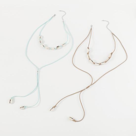 

Модное повседневное ожерелье в стиле морского отдыха с персонализированным геометрическим ожерельем из бархатной веревки