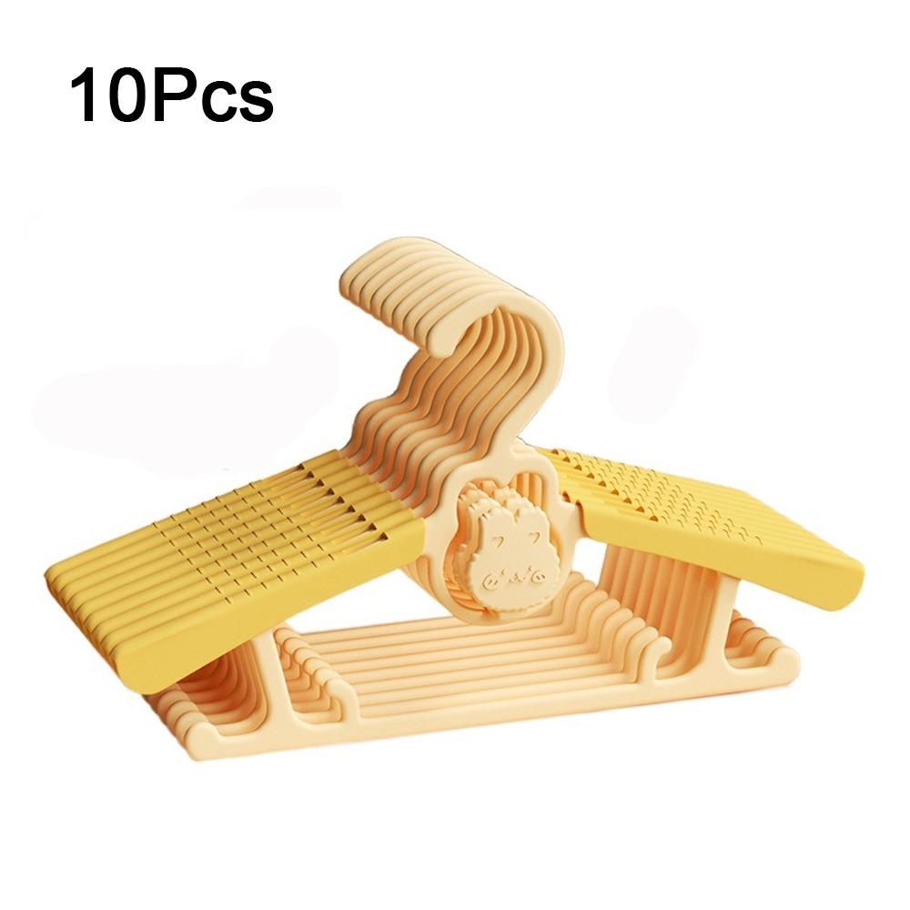 10Pcs Windproof Telescopic Baby Hangers Non-slip Kids Coat Hanger Cute Clothes Organizer  Kids Room