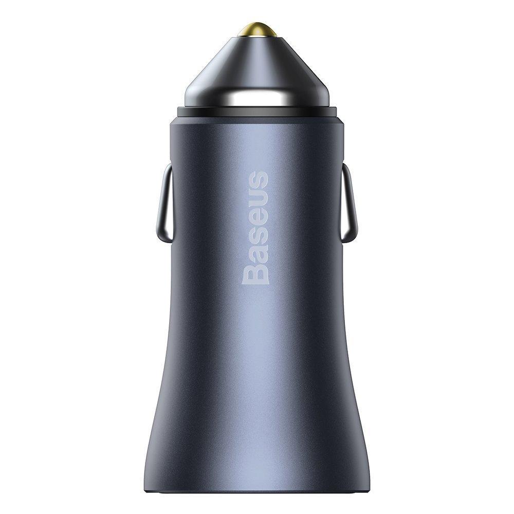 Baseus Pro Dvouportová nabíječka do auta 40W USB-C & USB-A s kabelem - Šedá | Podpora PD QC 4.0+ SCP FCP AFC