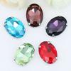 50Pcs/Pack Egg Shape Glass Crystal Stones Diamond Beads Ornament  DIY Garment Clothes Shoes