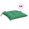 VidaXL Lot de 6 Coussins de Palette, Galette de Siège Imperméable, Coussin de Jardin, Décoration d'Extérieur Terrasse, Vert 361524
