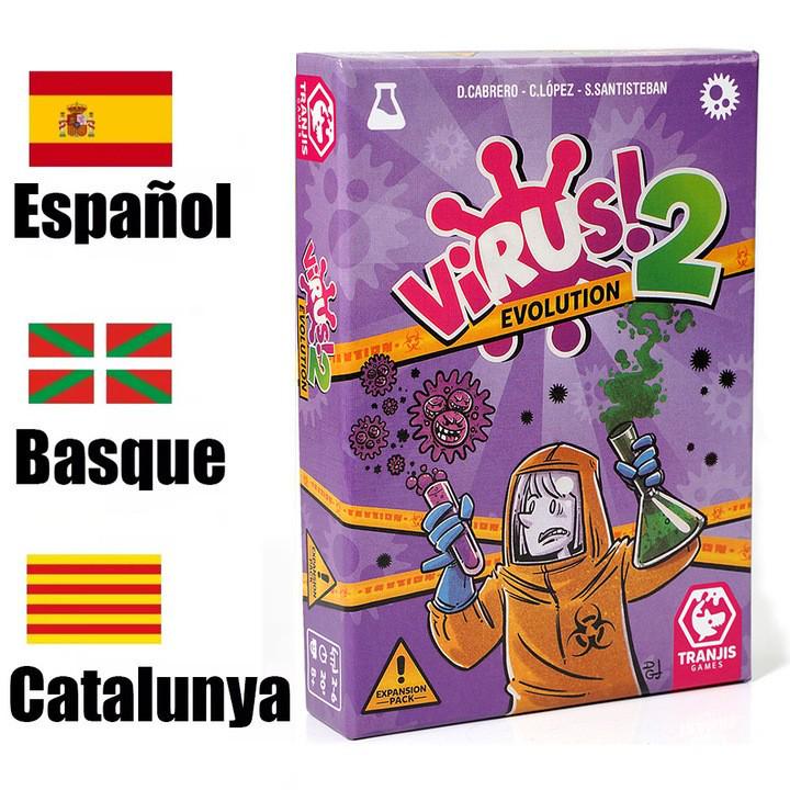 Virus Infection Card Game: 3 Types Spanish Family Party Interactive Toy