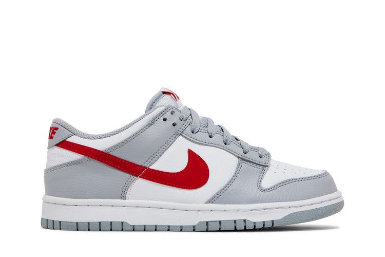 Nike Dunk Low White Wolf Grey University Red (GS)