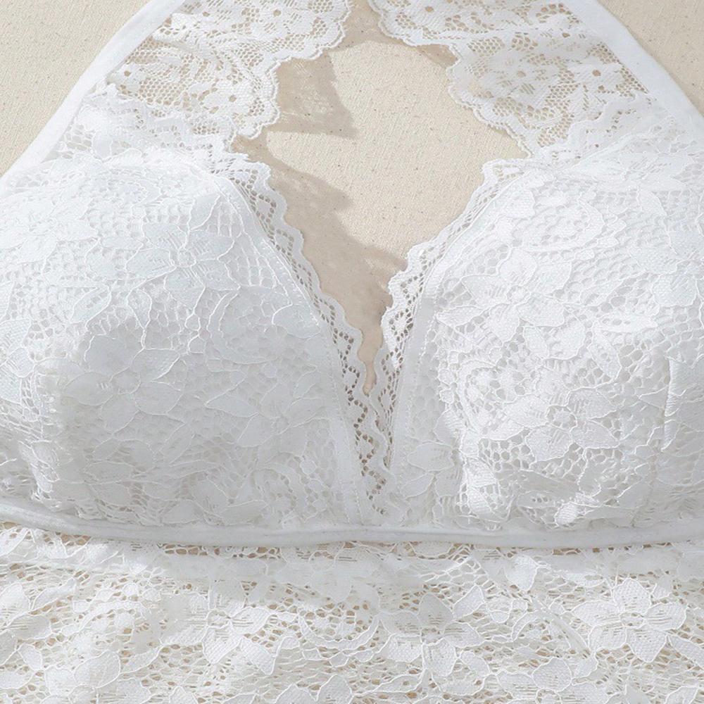 Stretch Fit Sexy Lace Lingerie Deep V Lingerie Moderate Elasticity