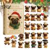 Travel Companion Play Set Shih Tzu Advent Calendar, 24-Day Countdown Toy with Mini Dog Birthday Gift for Boys Girls Figures, Christmas Tree
