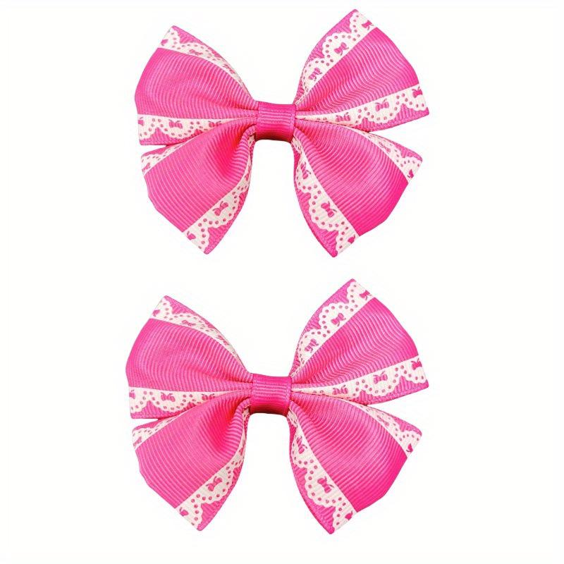 Bohemian Lace Ribbed Bow Hair Clip for Children