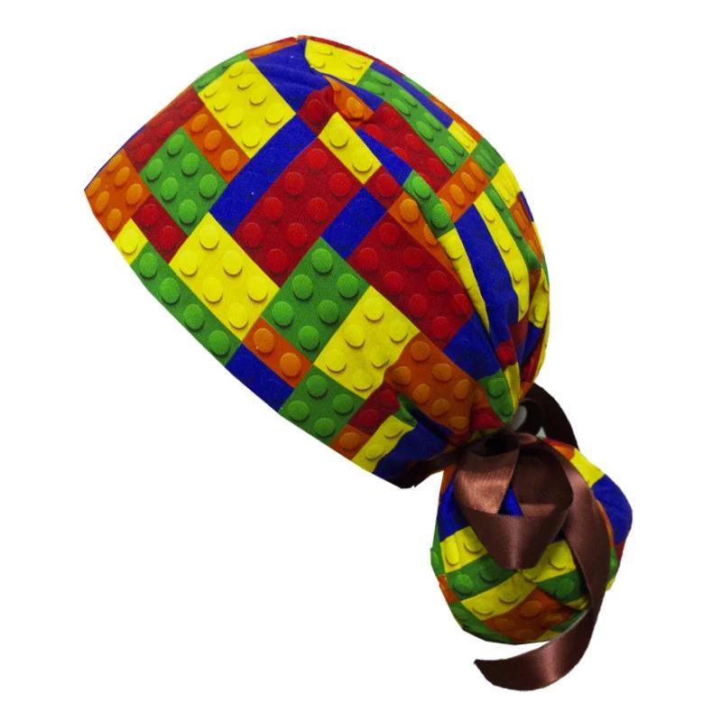 Czapka chirurgiczna z nadrukiem kreskówkowym dla kobiet i dzieci: Użytek pielęgniarski, lekarski, dentystyczny