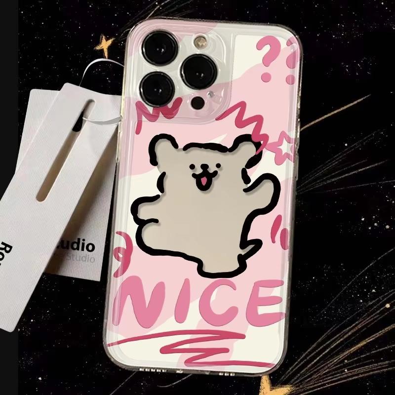 A Lively Little Dog Phone Case for Couples Lovers for iPhone 17 Air 11 12 13 Mini 14 Plus 15 16 Pro Max X XR Cartoon Dog Cover