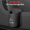 Car Door Water Cup Holder Back Seat Drink Rack Leather Storage Box For Citroen C4 C3 C5 C1 C2 VTS Berlingo Celysee Xsara Picasso