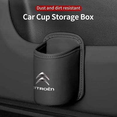 Držák na nápoje do dveří auta Zadní držák na nápoje Kožený úložný box Pro C4 C3 C5 C1 C2 VTS Berlingo Celysee Xsara Picasso