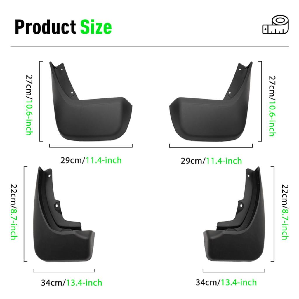4PCS Car Mud Flaps Splash Guards Mudguards Car Mud Flaps Compatible with Land Rover Discovery 5 2021 2022 2023