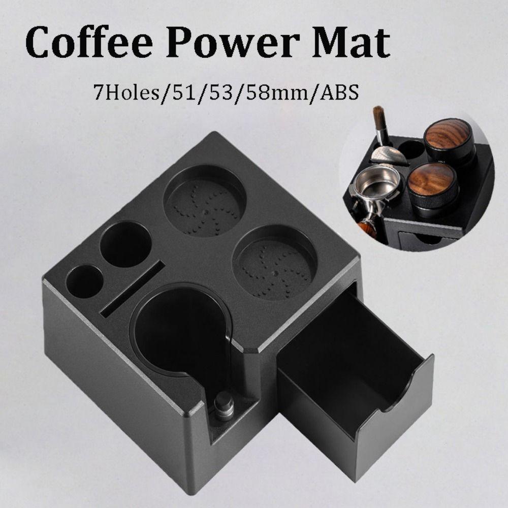 Non-slip Bottom Coffee Tamping Station with Storage Drawer Coffee Tamper  Stand  Home Brewing