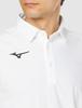 Mizuno MC Line Training Polo Short Size S Shirt, Sleeve, Moisture-Wicking, Quick-Drying, 32MAA170, White,