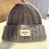 Wool hat women's autumn and winter new thickened warm ear protection hat big head circumference shows small face versatile knitted cold hat