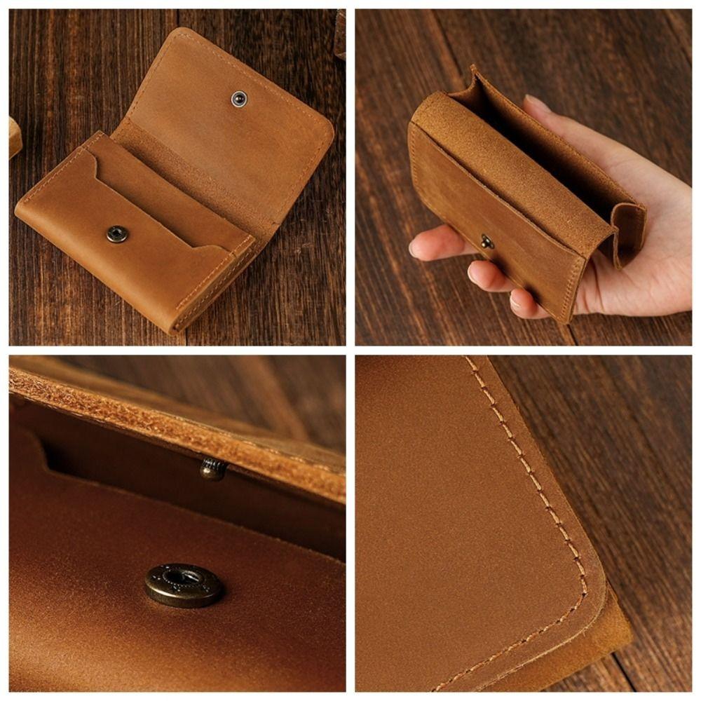 Small Card Holders Clutch Leather Card Holder Fashion Design Men Short Wallet  Travel