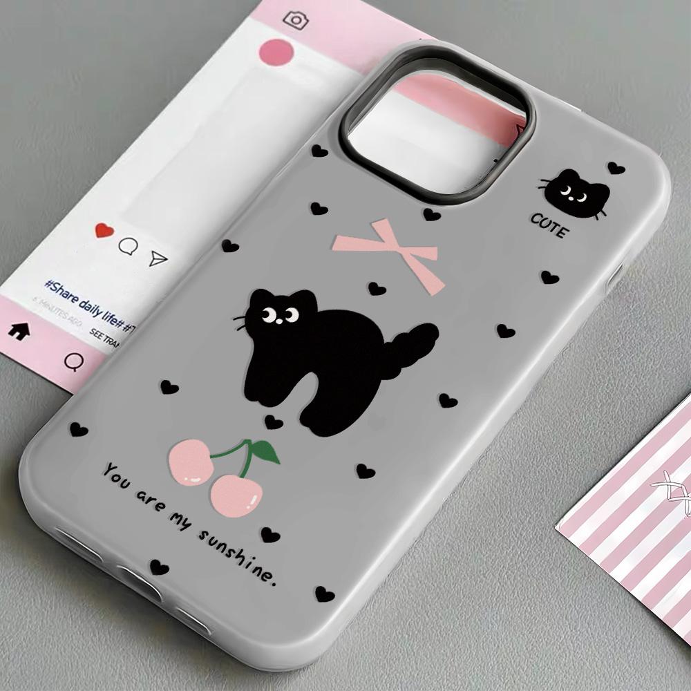 

Расписной чехол для телефона для iPhone 15 11 13 14 для 15 16 Pro Max 12 13 16 Pro Милый Модный Смешной Чехол для телефона со шнурком Последние Рекомендации по самым продаваемым товарам iPhone 16 чёрный