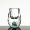 Qi Gold Leaf Turquoise Glass Teaset