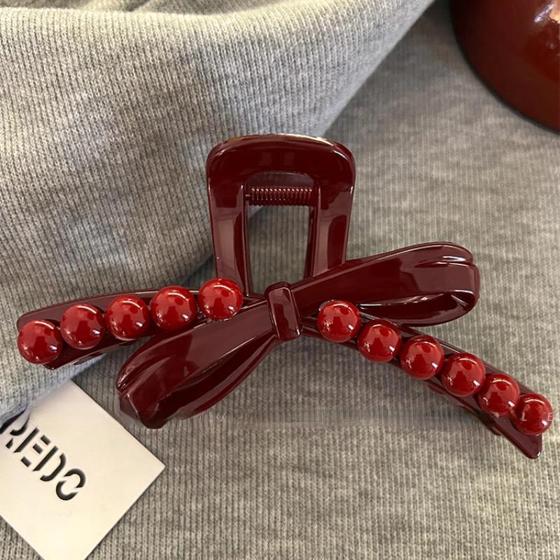 

Осень-Зима Новое поступление Аксессуары для волос Большая Красная Заколка-Краб Якорь Высококлассная Рождественская Красная Заколка-Краб Заколка-Краб Бабочка