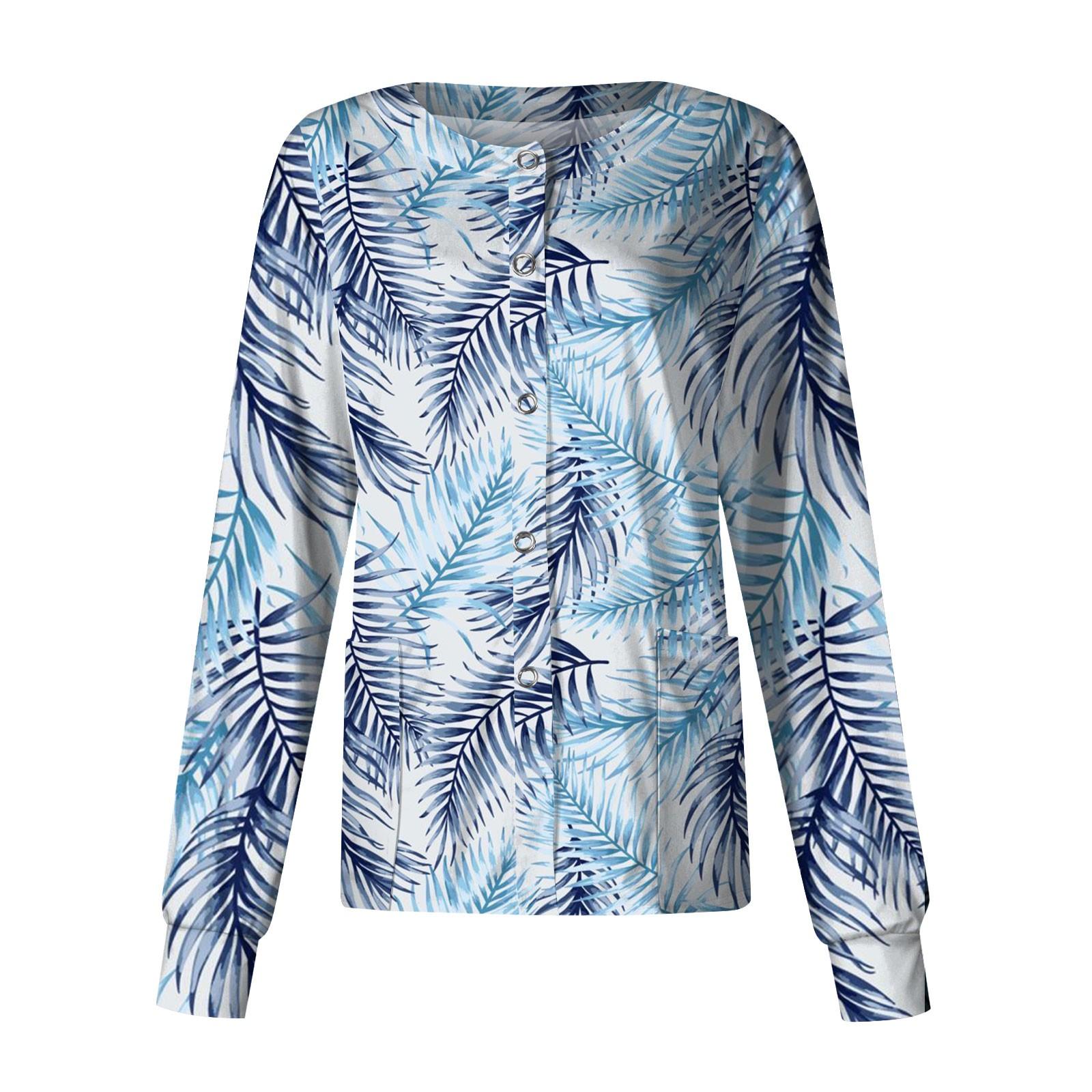 

Женский однобортный защитный комбинезон с длинным рукавом и карманом, рабочий воротник-стойка, кардиган, куртка, топ XL небесно-голубой