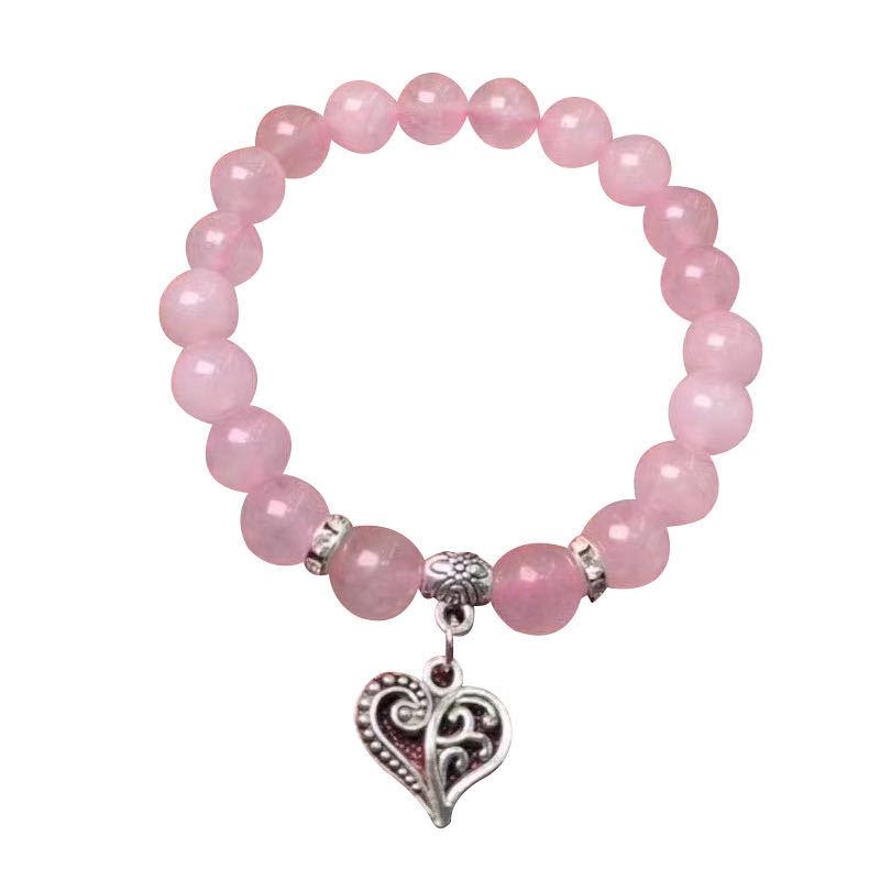 Natural Rose Quartz Bracelets: Gold Shop Opening Gifts & Live Stream Traffic Boosters