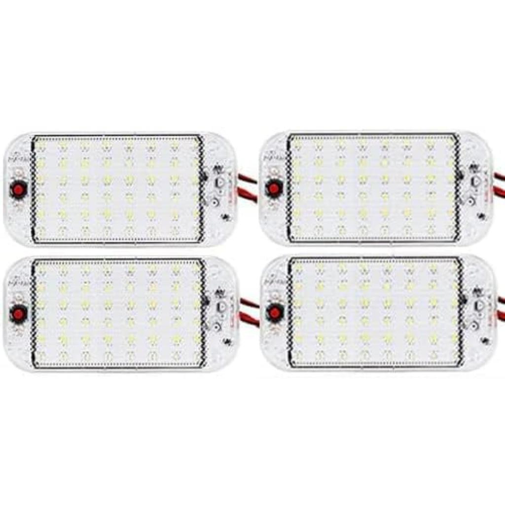 Energy-Saving 12V LED RV Lights with ON/Off Switch - 5W Daylight 6500K, 500LM - Interior Lighting for RV Van Trailer Camper Boat - Pack of 2