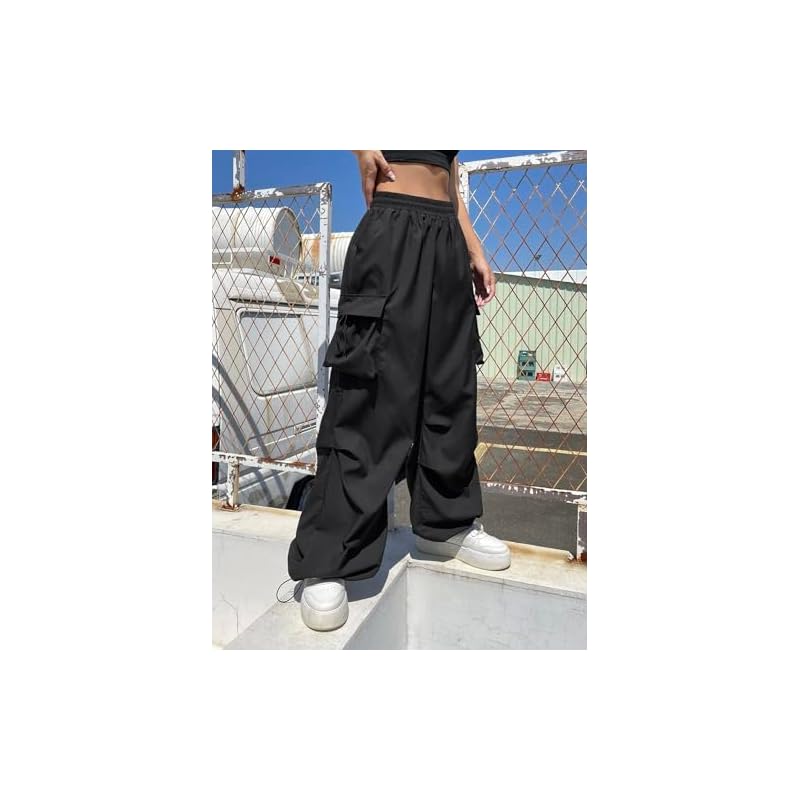GRECIILOOKS Women s Regular Fit Cargo Pant (GL-W-TP-1086_Black 32
