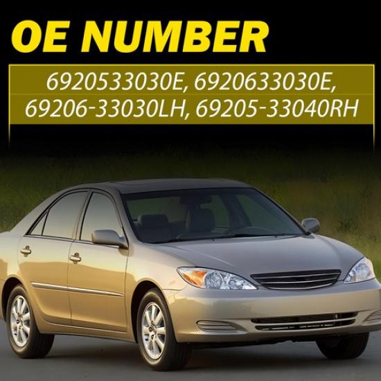 4PCS Door Handle Ide Gray Chrome Left & Right Set for 02-2006 Toyota Camry H