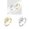 Sunflower Adjustable Stress Relief Ring With Rotating Design For Women Jewelry Lovers