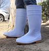 White High-Top Non-Slip Kitchen Work Boots, Oil, Acid & Alkali Resistant, Ideal for Chefs & Food Industry.