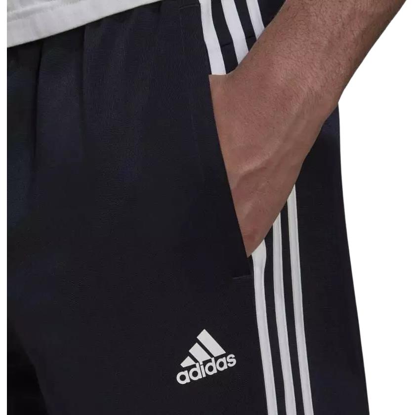 Adidas Vintage Casual Striped Mid-Rise Straight Leg Knit Sports Pants Men Bottoms Ink-Blue H48429