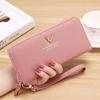Women Fashion Zipper Wallets Purse Pu Leather Long Phone Clutch Bags CLE
