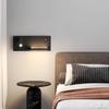Luminárias de Parede LED Nórdicas de Cabeceira com Porta de Carregamento USB Prateleira Arandela Quarto Estudo Leitura Luminária de Parede Interna com Interruptor