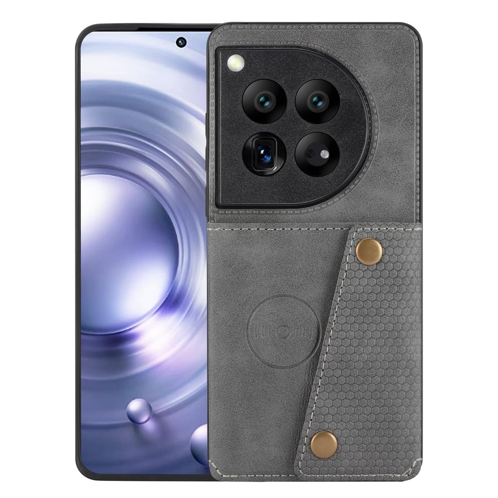 For OnePlus 12 5G Phone Case with Card Slots Magnetic Car Mount Phone Cover