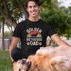 Golden Retriever Dad T and Kids Tshirt, Dog Dad Gift, Golden Retriever and Kids Tshirt, Retro Sunset Dog Tee, Funny Dog Lover Gift for Men
