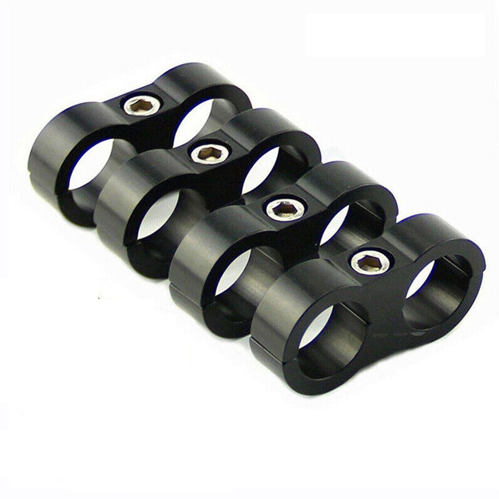 4Pcs Hose Separator Clamp Fitting Connector 6AN for Gas/ Oil/ Fuel Hose/ Line