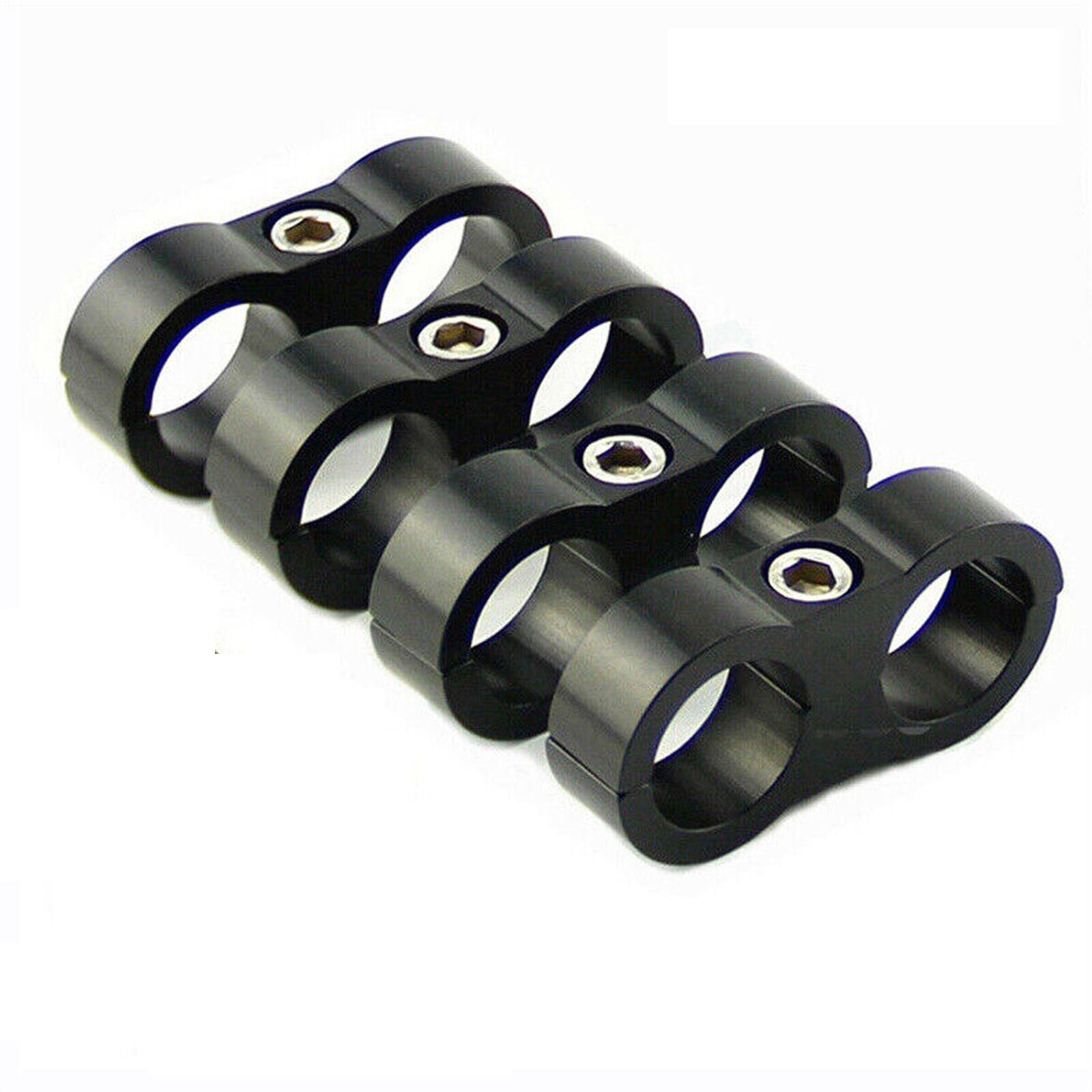 4Pcs Hose Separator Clamp Fitting Connector 6AN for Gas/ Oil/ Fuel Hose/ Line