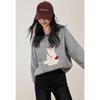 VICTORIA&VERA Women's Backpack Bear Polo Knit Sweater