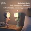 Astronaut Magnetic Night Light Led Mini Robot with Battery Book Light Desktop Building Block Ornament Ambient Light