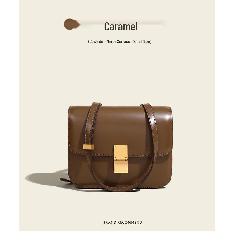 Borsa a Scatola Tofu in Vera Pelle Retrò 2025: Borsa a Tracolla Quadrata di Alta Gamma per Donna - Matrimonio & Moda