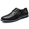 Men Genuine Leather fur Shoes High Quality Elastic Band Fashion Design Solid Tenacity Comfortable Men's Shoes Big Sizes 46