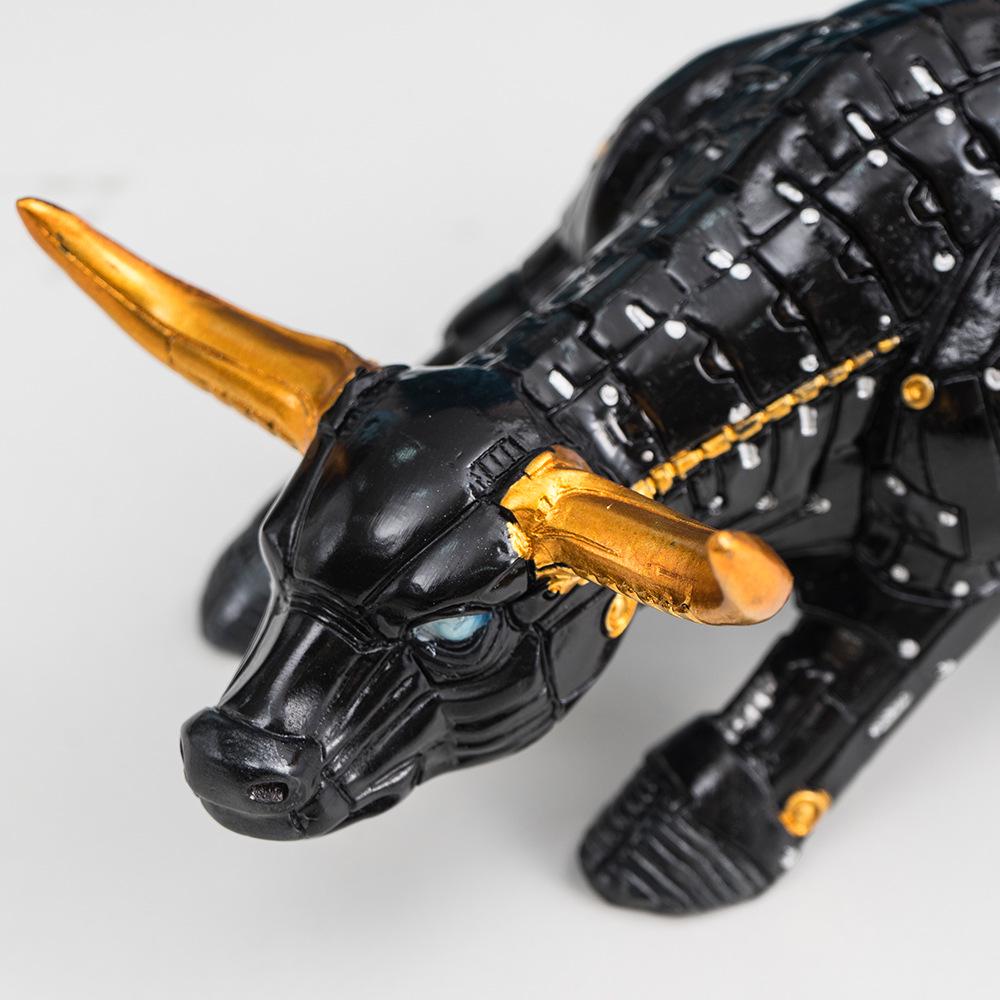 Bitcoin Bull Wall Street Office Resin Ornament