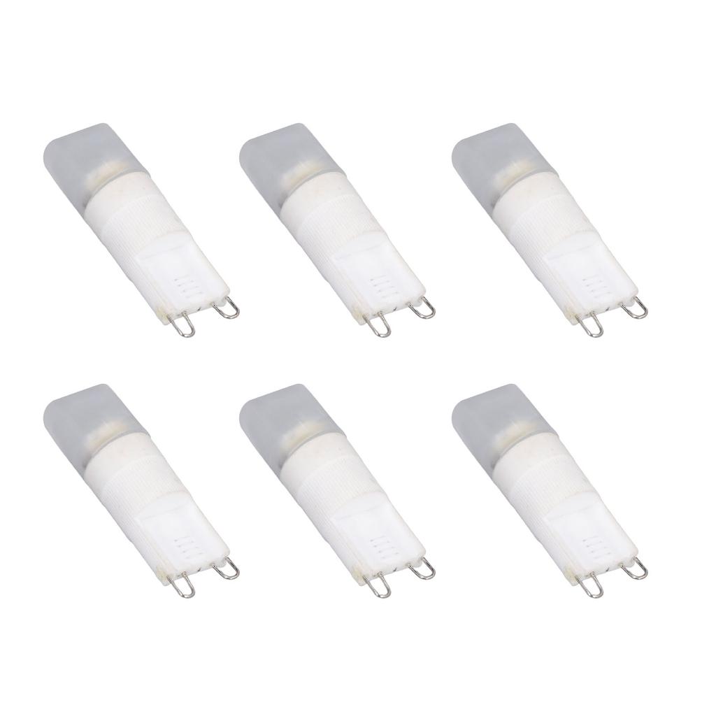6pcs G9 LED Bulb Energy Saving General Standard Interface 360 Degrees Heat Dissipation Cold White Light