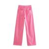 Damen Jeans in Übergröße, Pink, High-Waist, Gerades Bein (Sommer 2026)