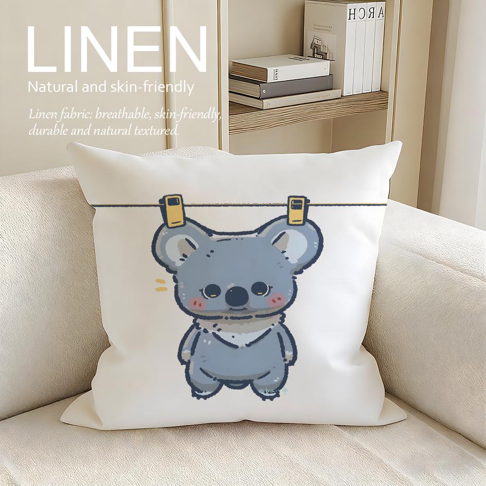 

Cute Baby Koala Cushion Cover Pillowcase Set Pcs x x Breathable Washable Sofa Cushion Cover 30X30cm